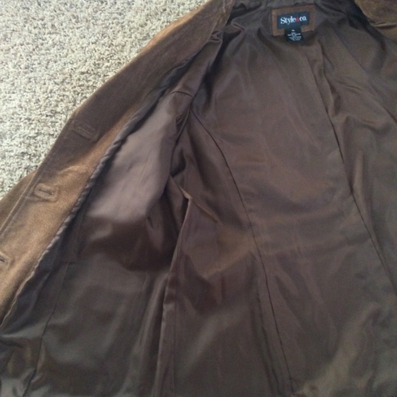 Style&CO. GENUINE LEATHER CARAMEL BLAZER From Macy’s - Picture 12 of 17